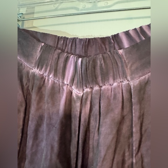 River + Sky Purple silky Pull On Wide Leg Pants - Picture 3 of 8